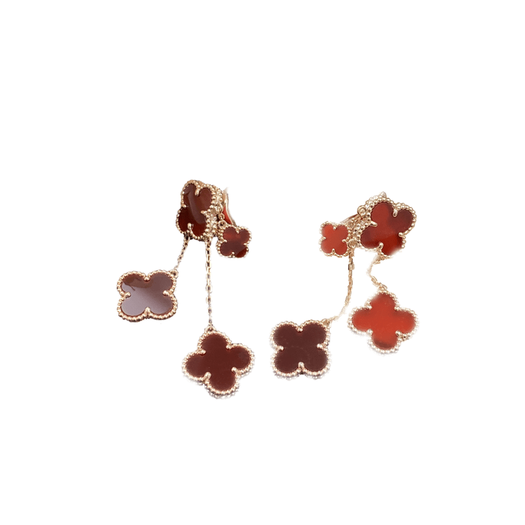 Van Cleef & Arpels CLOVER CARNELIAN 4 MOTIFS PINK GOLD