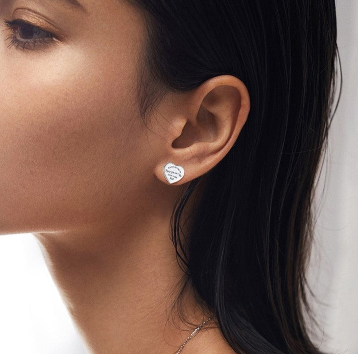 TIFFANY RETURN TO TIF LOVE SILVER EARRINGS