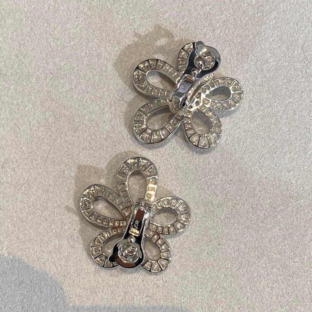 Van Cleef & Arpels LACE FLOWER SILVER EARRINGS