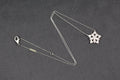 Van Cleef & Arpels LOTUS FLOWER SILVER DIAMOND NECKLACE
