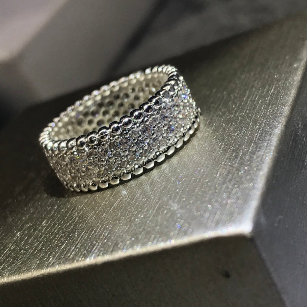 Van Cleef & Arpels PERLEE 3 ROWS DIAMONDS RING