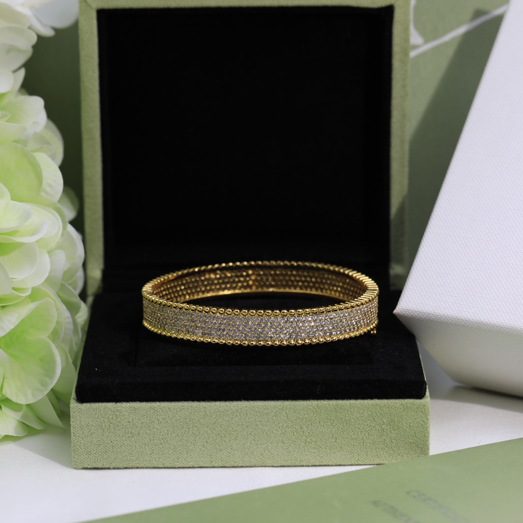 Van Cleef & Arpels PERLEE 3 ROWS DIAMONDS BRACELET