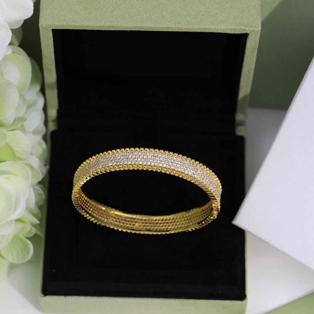 Van Cleef & Arpels PERLEE 3 ROWS DIAMONDS BRACELET