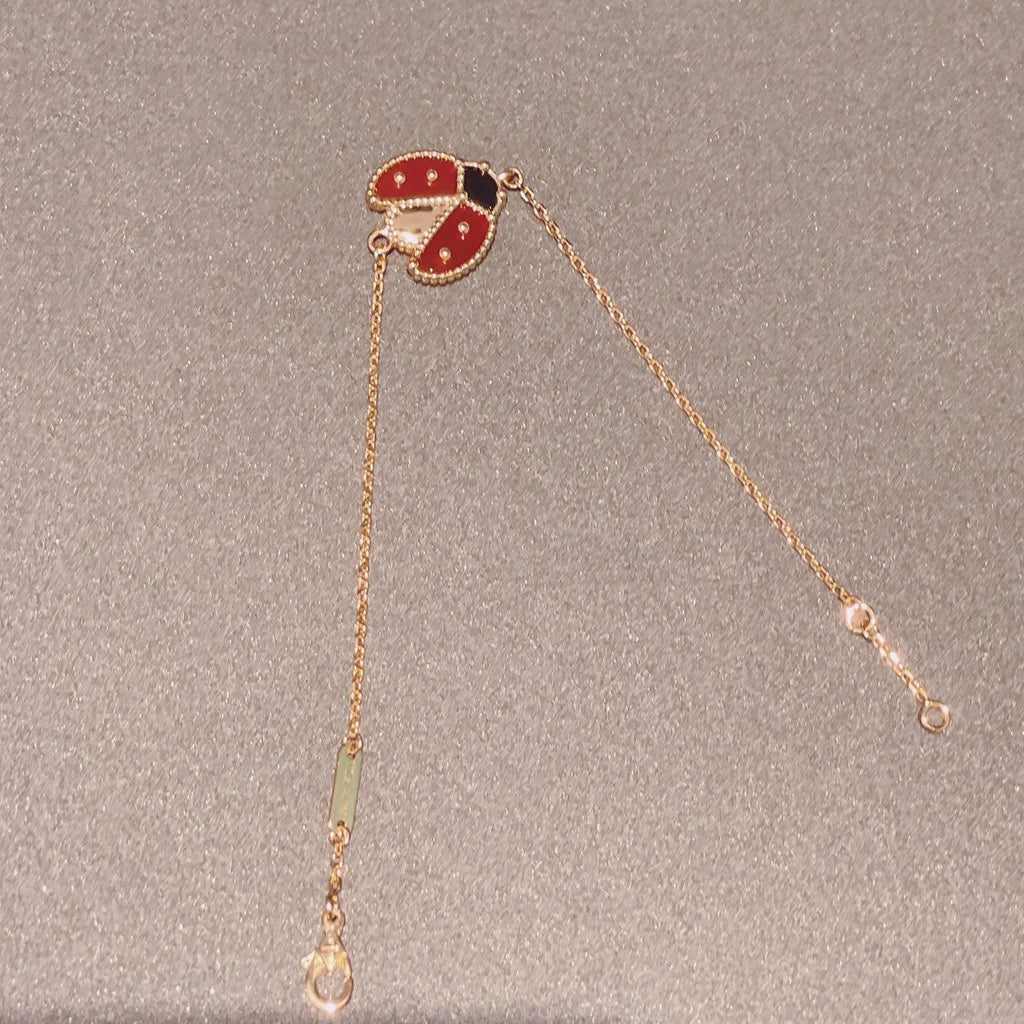 Van Cleef & Arpels LUCKY SPRING 1 MOTIF PINK GOLD BRACELET