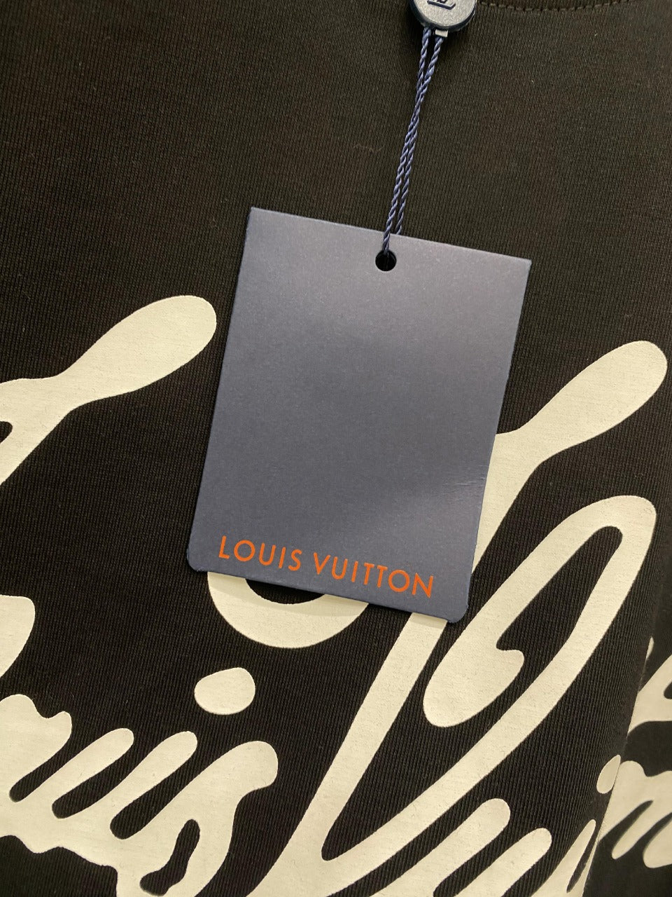 LOUIS VUITTON LV T-SHIRT IN BLACK COTTON 239616