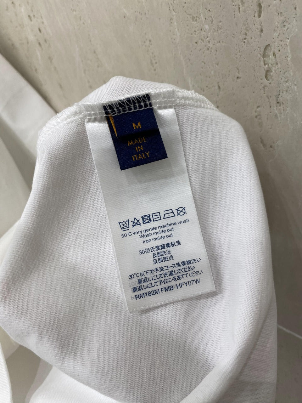 LOUIS VUITTON LV T-SHIRT IN WHITE COTTON 239617