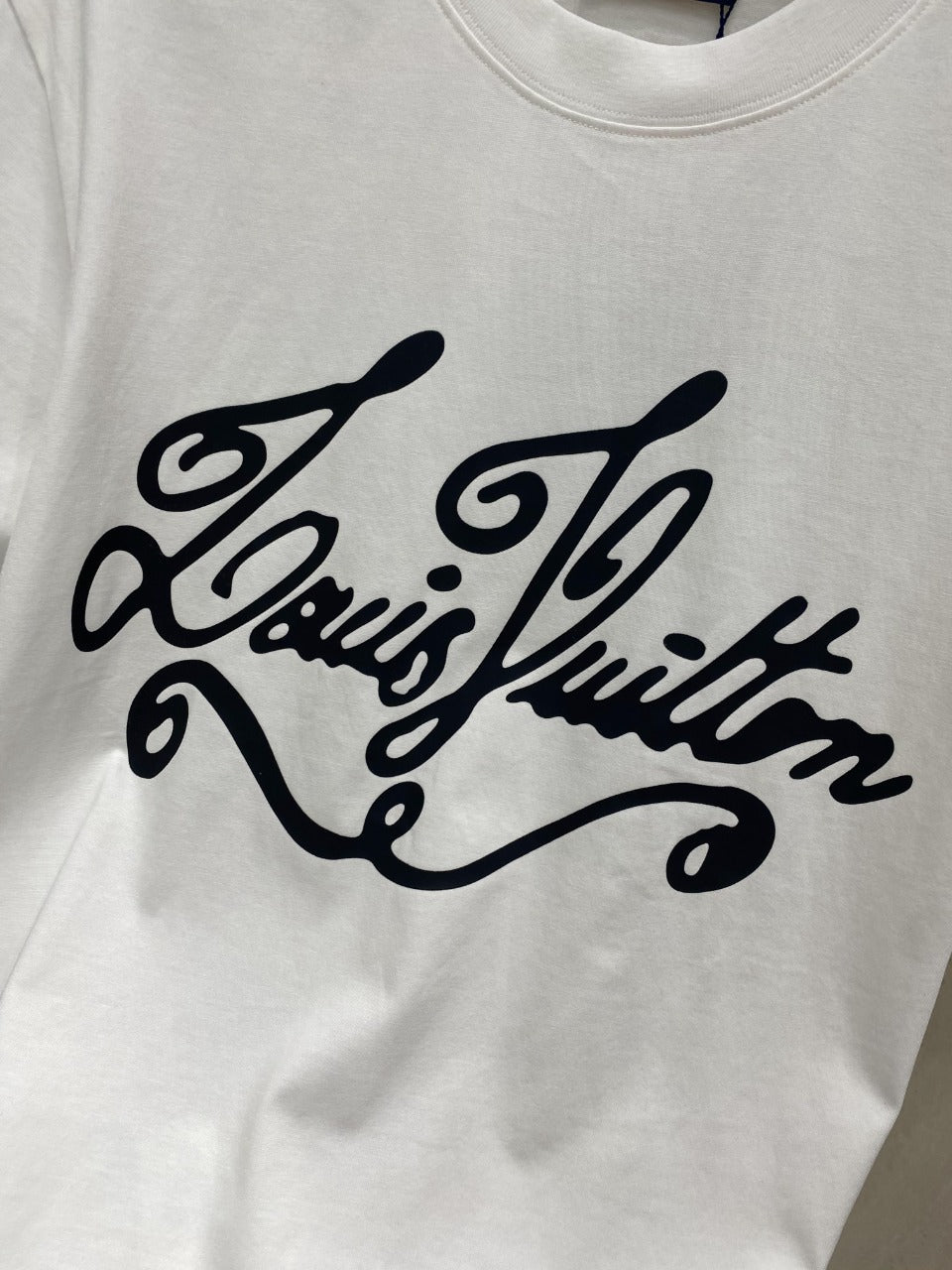 LOUIS VUITTON LV T-SHIRT IN WHITE COTTON 239617