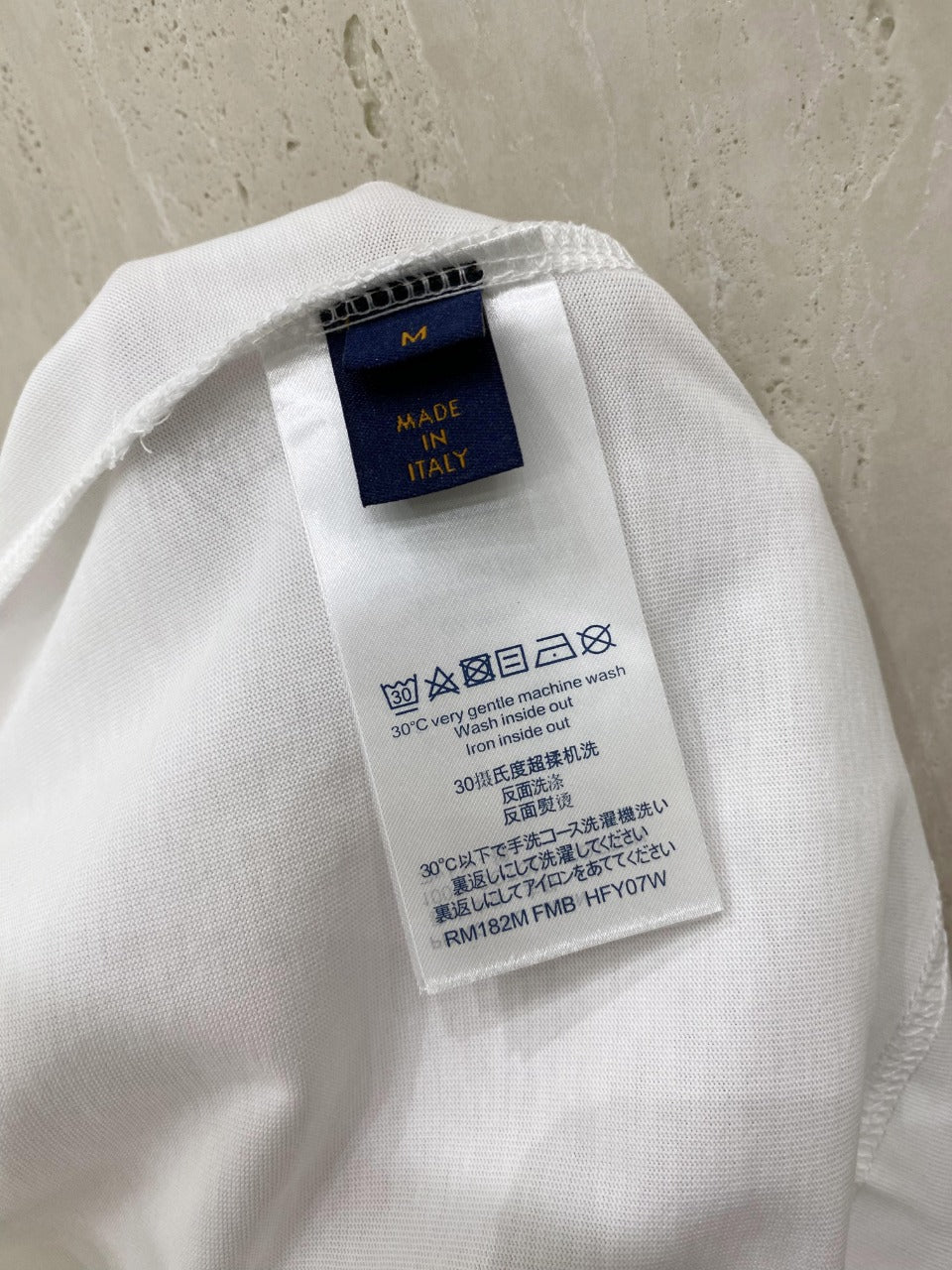 LOUIS VUITTON LV T-SHIRT IN WHITE COTTON 239615