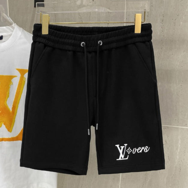LOUIS VUITTON LV CASUAL SHORTS BLACK COTTON STRETCH FABRIC 239613