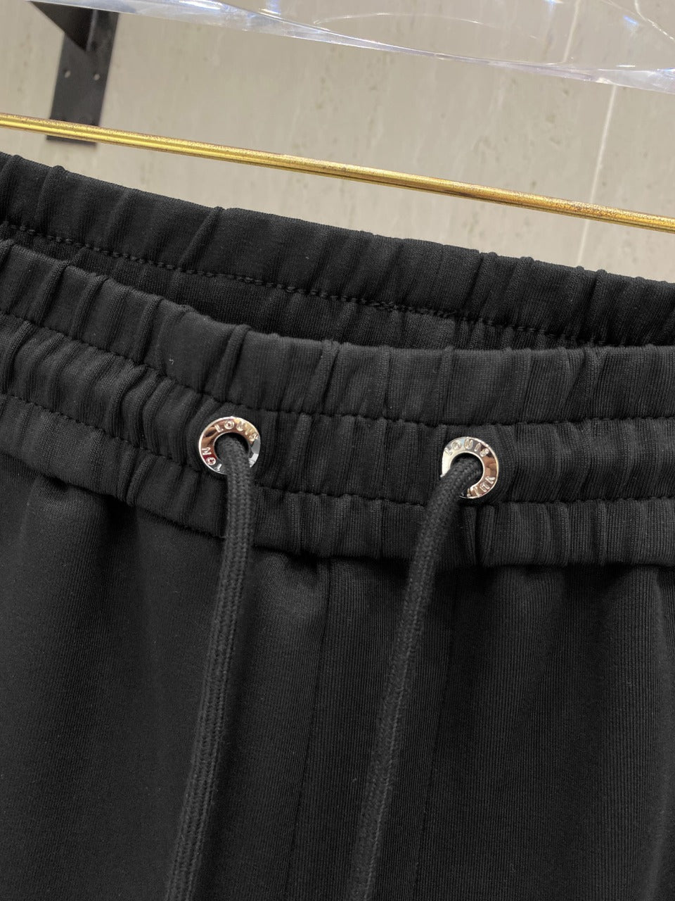 LOUIS VUITTON LV CASUAL SHORTS BLACK COTTON STRETCH FABRIC 239613