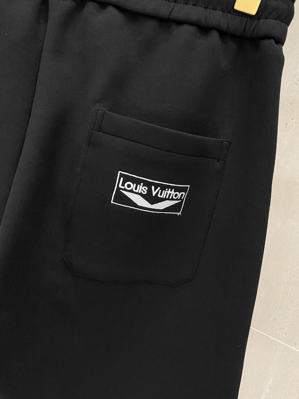 LOUIS VUITTON LV CASUAL SHORTS BLACK COTTON STRETCH FABRIC 239613