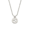 GUCCI INTERLOCKING NECKLACE G PENDANT STERLING SILVER